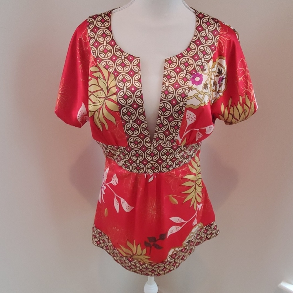 EUC Forever 21 Boho silky tunic sz M